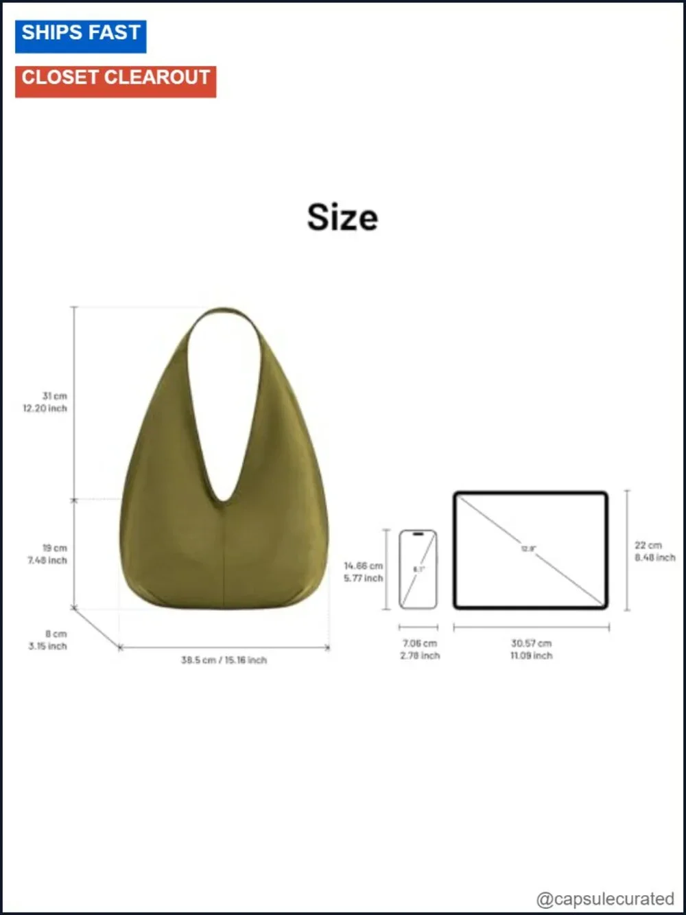 Faux Suede Hobo Shoulder Bag Fits iPad Pro